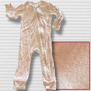 Kyte Baby Dusty Rose Pink Double Zipper Romper Sleeper Bamboo 6-12 Months